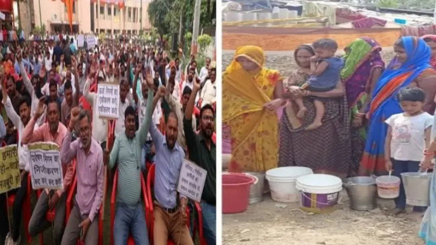 बिजली उद्योग की हड़ताल से यूपी के शहरों और गांवों में अंधेरा छा गया और नागरिक सड़कों पर उतर आए.
