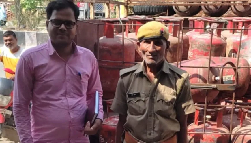 बलिया – बेबी स्वीट्स हाउस पर छापेमारी, 19 घरेलू व 3 व्यवसायिक गैस सिलेंडर जब्त