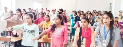 शासकीय महाविद्यालय साजा में विद्यार्थियों ने टीबी मुक्त भारत की ली शपथ