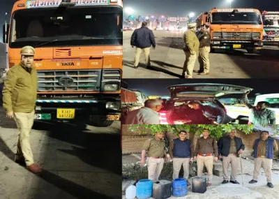 लखनऊ: हाईवे से लेकर ग्रामीण इलाकों में आबकारी टीम की दबिश