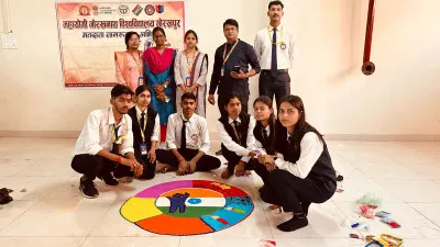मतदाता जागरूकता अभियान के तहत रंगोली प्रतियोगिता का आयोजन
