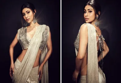 Mouni Roy Photos : मौनी रॉय ने साड़ी पहन लगाया हॉटनेस का तड़का, किलर अदाओं पर फिदा हुए फैंस 
