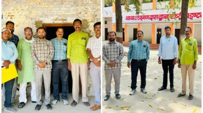 बलिया : माध्यमिक शिक्षक संघ के जिलाध्यक्ष डा. श्याम कुमार सिंह ने किया जनसम्पर्क