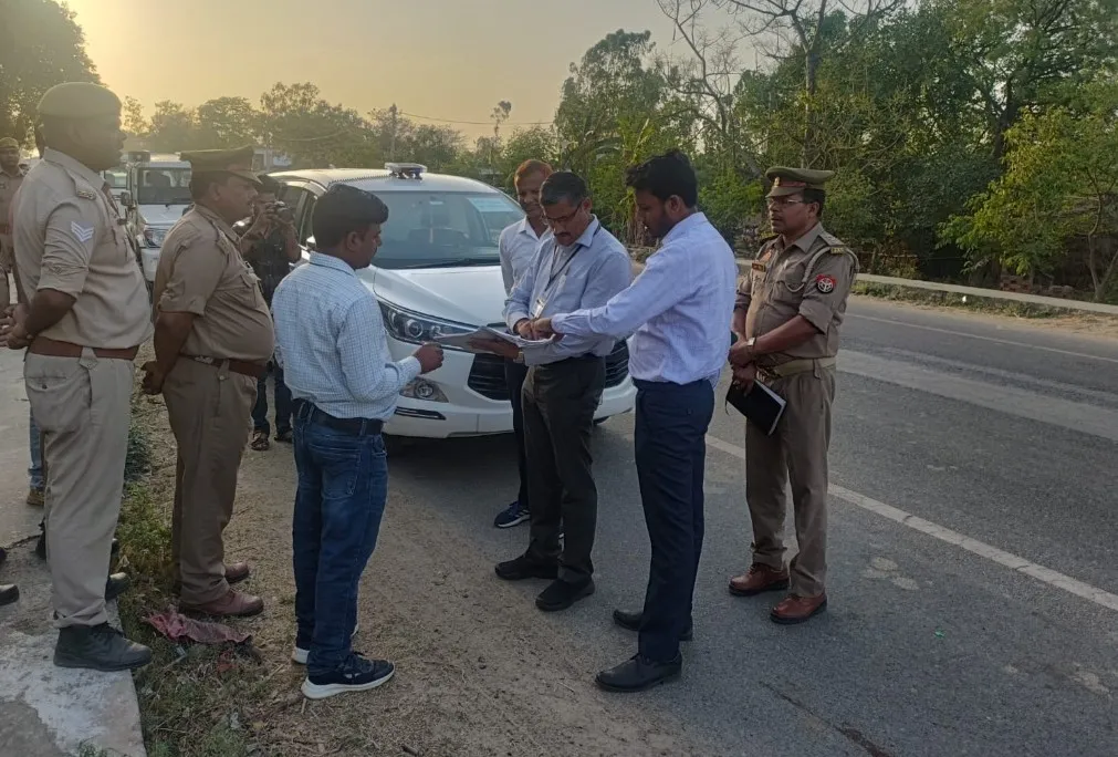 बहराइच:  व्यय प्रेक्षक टी. सेंथिल मुरूगन ने किया क्षेत्र भ्रमण