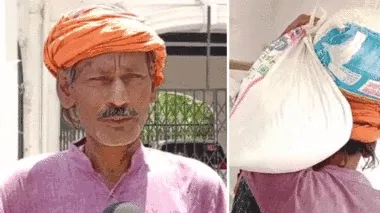 बलिया: सिर पर भूसा और अनाज लेकर पहुंचे डीएम ऑफिस, मिलिए बलिया के इस खास आवेदक से