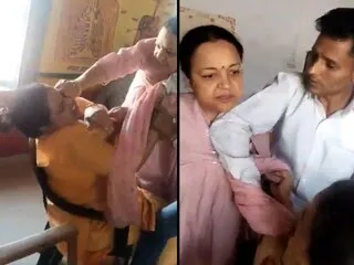 प्रधानाध्यापिका और शिक्षिका के बीच तीखी नोकझोंक हुई, जो कैमरे में कैद हो गई।