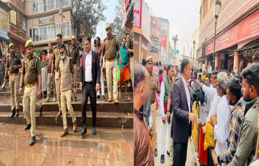 Varanasi News: भीड़ नियंत्रण के लिए जिलाधिकारी सड़कों पर उतरे, विश्वनाथ कॉरिडोर का निरीक्षण, श्रद्धालुओं से बातचीत