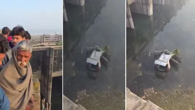 लखीमपुर खीरी : रेलिंग तोड़कर नहर में गिरी कार, 5 लोगों की दर्दनाक मौत, चालक गंभीर