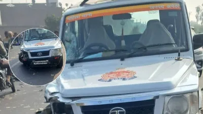 अमेठी में महिला थाने की गाड़ी और बाइक की टक्कर, एक की मौत, दो लोग गंभीर रूप से घायल