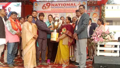 Ballia : 69वीं राष्ट्रीय विद्यालयी कुश्ती प्रतियोगिता का भव्य और सफल समापन