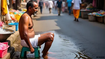 2000 छात्राओं की नजरें झुकीं, नगर निगम बेपरवाह: खुलेआम सड़कों पर नहा रहे लोग