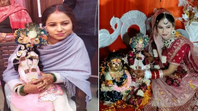UP : कान्हा की दीवानी युवती ने भगवान श्रीकृष्ण की मूर्ति के साथ धूमधाम से लिए सात फेरे, अनोखा विवाह चर्चा में