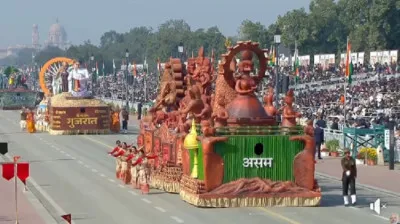 नई दिल्ली के गणतंत्र दिवस परेड में असम की झांकी ने जीता दर्शकों का दिल