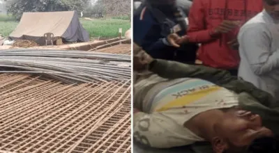 Ballia News: बलिया में निर्माणाधीन पुल का स्ट्रक्चर गिरा, चार मजदूर घायल