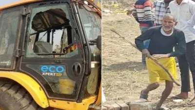 लखनऊ में एलडीए टीम पर हमला, सरकारी वाहनों पर पथराव; जेसीबी चालक घायल