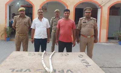 बलिया में हत्या के प्रयास के दो आरोपी गिरफ्तार, डंडे बरामद