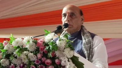 लखनऊ में राजनाथ सिंह ने विकास परियोजनाओं का उद्घाटन किया, कहा— हर चुनौती से निपटने में सक्षम है भारत