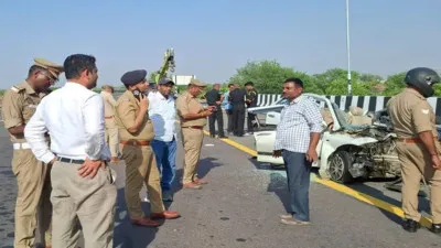 पूर्वांचल एक्सप्रेस-वे पर भीषण हादसा, कंटेनर से टकराई कार; पांच लोगों की मौत