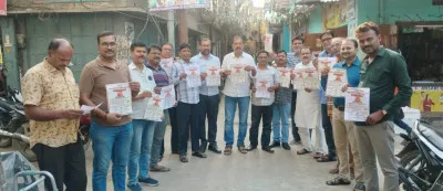 बलिया में 20 मई की राष्ट्रव्यापी बंदी को सफल बनाने में जुटा BCDA, दवा मंडी में चलाया जागरूकता अभियान