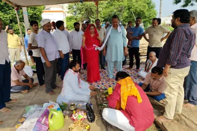 Ballia News: करिहरा में 22 जून से होगी संगीतमय रामकथा, विधायक केतकी सिंह ने किया भूमि पूजन