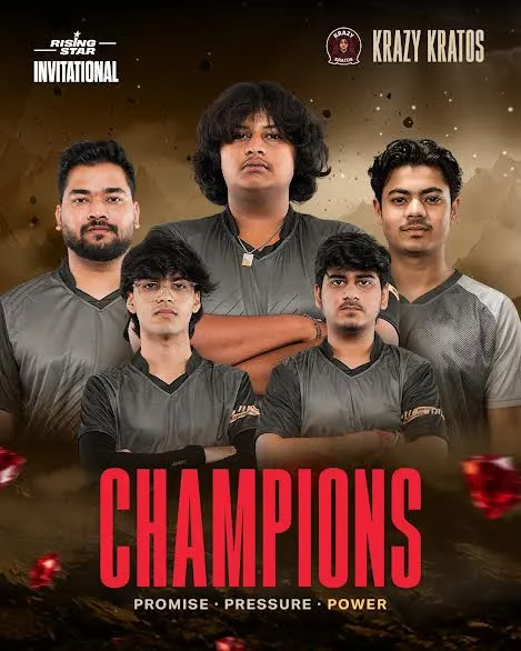 क्रेज़ी क्रेटोस बनी क्राफ्टन इंडिया राइजिंग स्टार इनविटेशनल 2026 की पहली चैंपियन