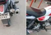 बलिया : मंदिर के पास दो दिनों से खड़ी लावारिस बाइक, पुलिस कर रही जांच
