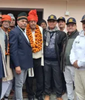 बलिया में पूर्व सैनिक संगठन ने वयोवृद्ध पूर्व सैन्य अधिकारी का बढ़ाया हौसला