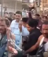 महिला कॉन्स्टेबल की वर्दी फाड़ने के आरोपी का निकाला गया जुलूस, छह गिरफ्तार