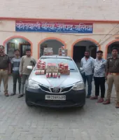 Ballia News : 9 पेटी अंग्रेजी शराब के साथ चार तस्कर गिरफ्तार