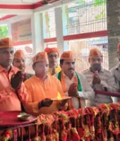 पीएम मोदी के 12 वर्ष पूर्ण होने पर भाजपा कार्यकर्ताओं ने किया हवन-पूजन, दीर्घायु की कामना