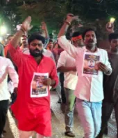 Ballia News : भरत तिवारी एनकाउंटर मामले में न्याय की मांग, हल्दी में निकला विशाल कैंडल मार्च