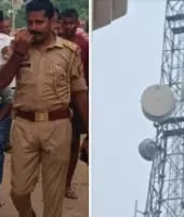 बलिया में मोबाइल टावर पर चढ़ा युवक, नौ घंटे बाद उतरा; मुकदमों में कार्रवाई की मांग को लेकर किया हाईवोल्टेज ड्रामा