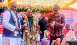 जेपी के गांव में हनुमान मंदिर प्राण प्रतिष्ठा यज्ञ में शामिल हुए हरिवंश, समाज सेवा करने वालों को बताया महान