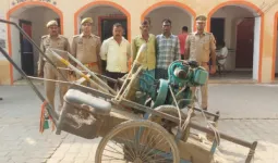 बलिया में गौशाला से चोरी का पम्पिंग सेट बरामद, तीन आरोपी गिरफ्तार