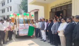 बलिया में 9 मई को लगेगी राष्ट्रीय लोक अदालत, प्रचार वाहन को दिखाई गई हरी झंडी