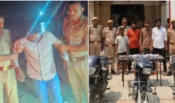 पुलिस मुठभेड़ में 25 हजार का इनामी बदमाश गिरफ्तार, पैर में लगी गोली; चार साथी भी दबोचे गए