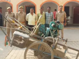 बलिया में गौशाला से चोरी का पम्पिंग सेट बरामद, तीन आरोपी गिरफ्तार