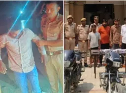 पुलिस मुठभेड़ में 25 हजार का इनामी बदमाश गिरफ्तार, पैर में लगी गोली; चार साथी भी दबोचे गए