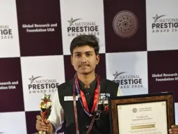 रक्षा तकनीक में उत्कृष्ट योगदान के लिए टीकमगढ़ के प्रखर विश्वकर्मा को 'नेशनल प्रेस्टीज अवार्ड 2026' से नवाजा गया