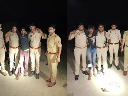 आजमगढ़ मुठभेड़: 25-25 हजार के दो इनामी बदमाश गिरफ्तार, पुलिस की जवाबी कार्रवाई में पैर में लगी गोली