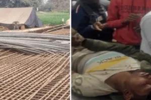 Ballia News: बलिया में निर्माणाधीन पुल का स्ट्रक्चर गिरा, चार मजदूर घायल