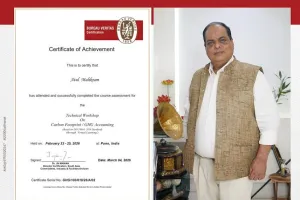 राजनीतिक रणनीतिकार डॉ. अतुल मलिकराम को मिला ‘कार्बन फुटप्रिंट/जीएचजी अकाउंटिंग’ सर्टिफिकेशन