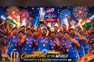 T20 World Cup 2026 : भारत बना टी-20 का विश्व विजेता, फाइनल में न्यूजीलैंड को 96 रन से हराया