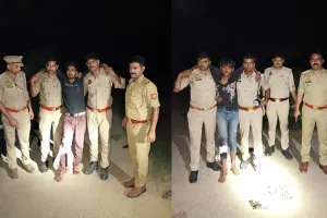 आजमगढ़ मुठभेड़: 25-25 हजार के दो इनामी बदमाश गिरफ्तार, पुलिस की जवाबी कार्रवाई में पैर में लगी गोली